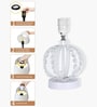 White Modern Round Small Crystal Table Lamp