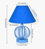 Blue Modern Round Small Crystal Table Lamp