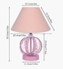 Pink Modern Round Small Crystal Table Lamp