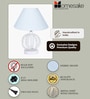 White Modern Round Small Crystal Table Lamp