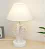 White Modern Round Small White Crystal Table Lamp