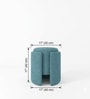 Modern Sculptural Accent Ottoman In Azure Teal Colour Modern Sculptural Accent Ottoman In Azure Teal Colour