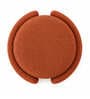 Modern Sculptural Accent Ottoman In Chestnut Rouge Colour Modern Sculptural Accent Ottoman In Chestnut Rouge Colour