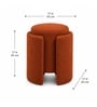 Modern Sculptural Accent Ottoman In Chestnut Rouge Colour Modern Sculptural Accent Ottoman In Chestnut Rouge Colour