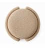 Modern Sculptural Accent Ottoman In Cream Colour Modern Sculptural Accent Ottoman In Cream Colour