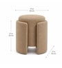 Modern Sculptural Accent Ottoman In Cream Colour Modern Sculptural Accent Ottoman In Cream Colour