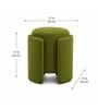 Modern Sculptural Accent Ottoman In Olive Moss Colour Modern Sculptural Accent Ottoman In Olive Moss Colour