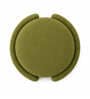Modern Sculptural Accent Ottoman In Olive Moss Colour Modern Sculptural Accent Ottoman In Olive Moss Colour
