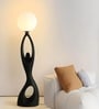 Modern Sculptural Floor Lamp with Globe Shade Modern Sculptural Floor Lamp with Globe Shade