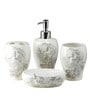 Modern Silver Ceramic (Set of 4) Bath Set