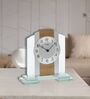 silver Glass Table Clock