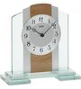 silver Glass Table Clock
