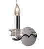 Modern Single Candle Crystal Wall Light   Chrome Finish
