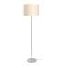 Corner Off White Cotton Shade Club Floor Lamp With Metal Base