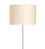 Corner Off White Cotton Shade Club Floor Lamp With Metal Base