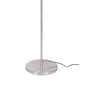 Corner Off White Cotton Shade Club Floor Lamp With Metal Base