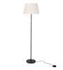 Aida Off White Cotton Shade Club Floor Lamp With Metal Base