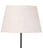 Aida Off White Cotton Shade Club Floor Lamp With Metal Base