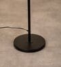 Modern Slim Black Metal Floor Lamp for Living Room & Bedroom with Fabric Lampshade in Green Color