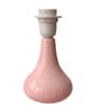 Modern Small Ceramic Night Table Lamp with Pink Fabric Shade Modern Small Ceramic Night Table Lamp with Pink Fabric Shade