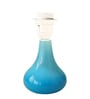 Modern Small Ceramic Night Table Lamp with Turquoise Fabric Shade Modern Small Ceramic Night Table Lamp with Turquoise Fabric Shade