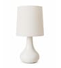 Modern Small Ceramic Night Table Lamp with White Fabric Shade