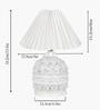 White Modern Small Crystal Table Lamp