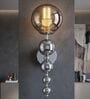 Modern Smoke Glass Wall Light with Chrome Finish