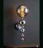 Modern Smoke Glass Wall Light with Chrome Finish