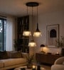 Modern Smoked Glass Pendant Light   Set of 3