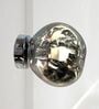 Modern Smoked Glass Wall Light with Chrome Base   Contemporary Sconce
