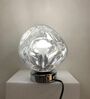 Modern Smoked Glass Wall Light with Chrome Base   Contemporary Sconce