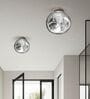 Modern Smoked Glass Wall Light with Chrome Base   Contemporary Sconce