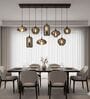 Modern Smoky Glass 8 Hanging Chandelier