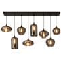 Modern Smoky Glass 8 Hanging Chandelier
