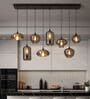Modern Smoky Glass 8 Hanging Chandelier
