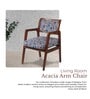 Modern Solid Wood Arm Chair in Brown Color