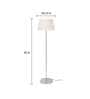 Venus Off White Cotton Shade Club Floor Lamp With Metal Base