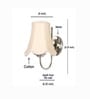 Modern Steel Wall Sconce   Off-White Cotton Shade | Home Lighting