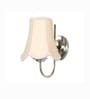 Modern Steel Wall Sconce   Off-White Cotton Shade | Home Lighting