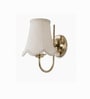 Modern Steel Wall Sconce   Off-White Cotton Shade | Home Lighting