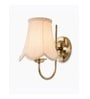 Modern Steel Wall Sconce   Off-White Cotton Shade | Home Lighting