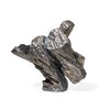 Modern Stone Finish Martial Art Sculpture Figurine, (Gold, 25.9cm)