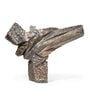 Modern Stone Finish Martial Art Sculpture Figurine, (Gold, 26.6cm)