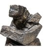 Modern Stone Finish Martial Art Sculpture Figurine (Gold, 25.6cm)