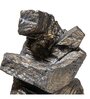 Modern Stone Finish Martial Art Sculpture Figurine (Gold, 25.6cm)