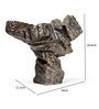 Modern Stone Finish Martial Art Sculpture Figurine, (Gold, 26.6cm)