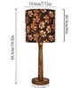 Modern Table Lamp, Wooden Base Modern Fabric Lampshade, Nordic Stick, Iris Shade
