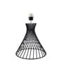 Spiral Metal Wire Black Base with White Fabric Shade Modern Table Lamps