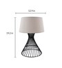 Spiral Metal Wire Black Base with Beige Fabric Shade Modern Table Lamps